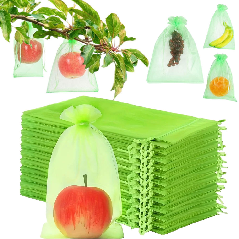 Grow Bag - 100 قطعة من الأكياس الواقية الخضراء