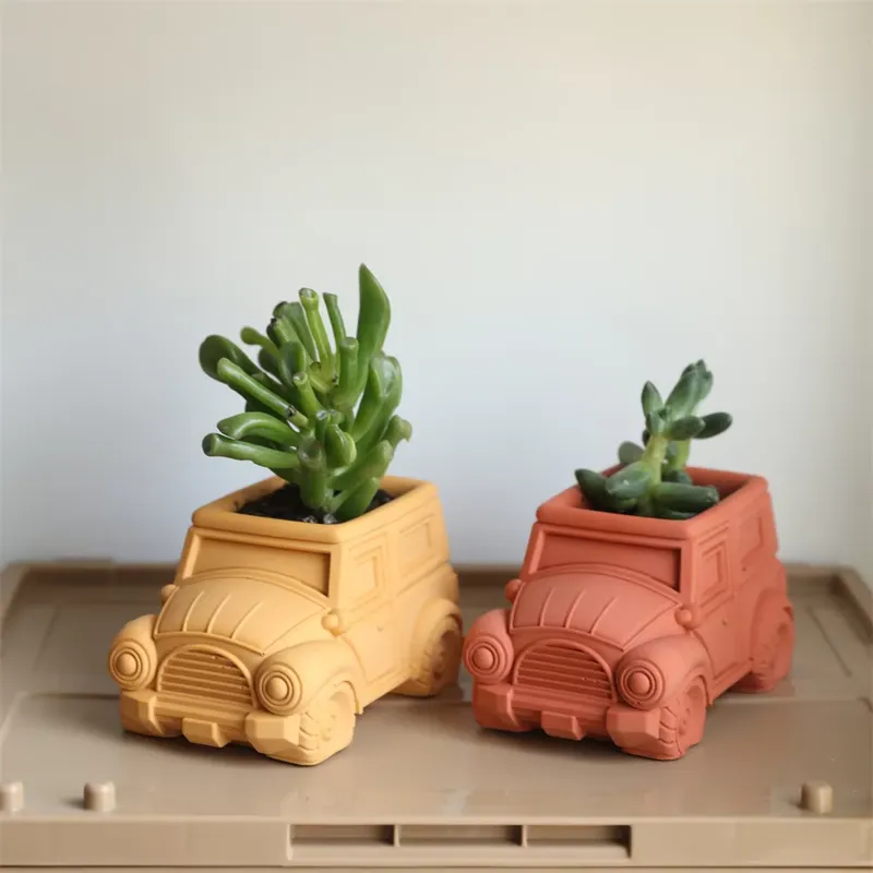 Plant Pot - قوالب سيليكون خرسانية بتصميم سيارة كلاسيكية