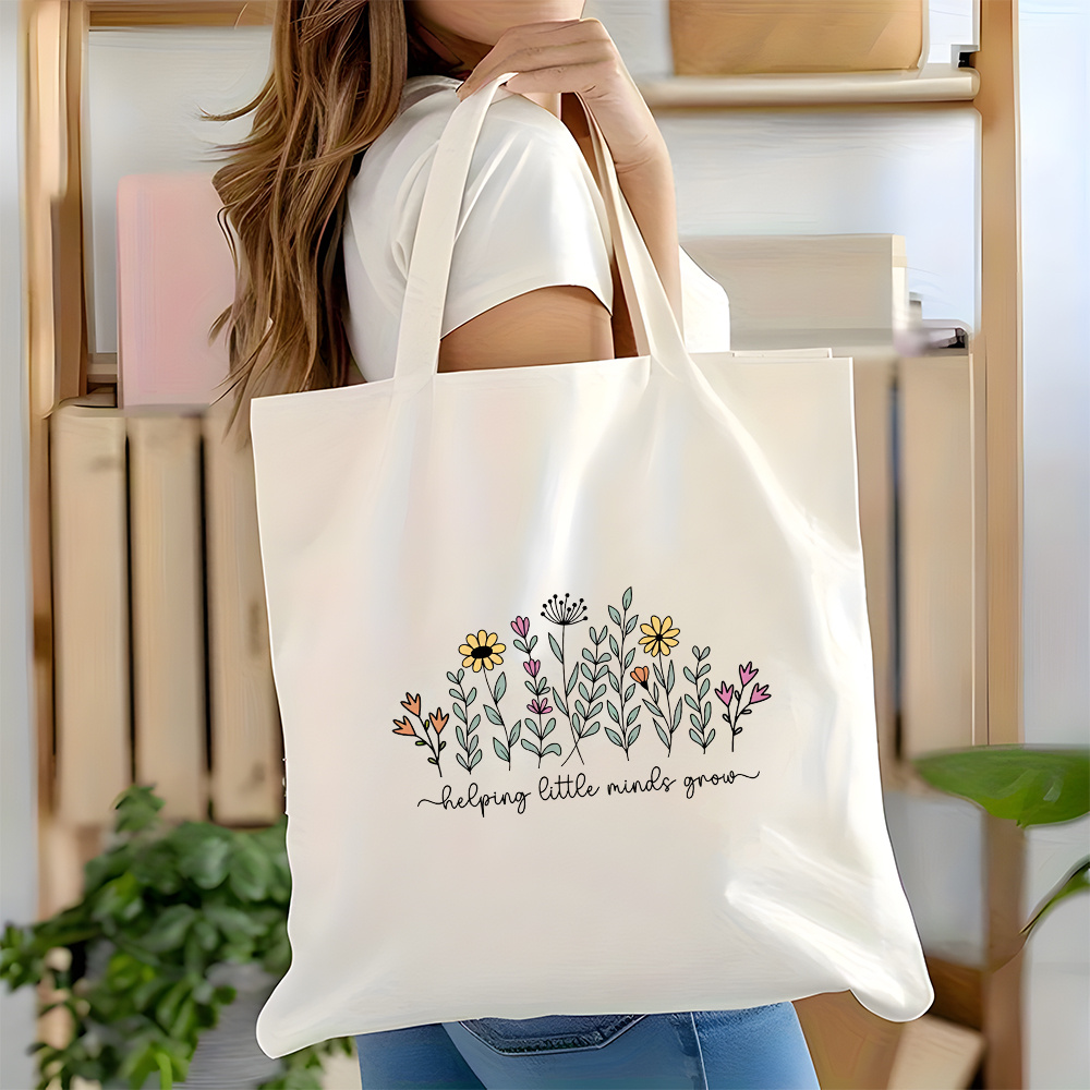 Grow Bag - حقيبة حمل مطبوعة على الوجهين بعبارة