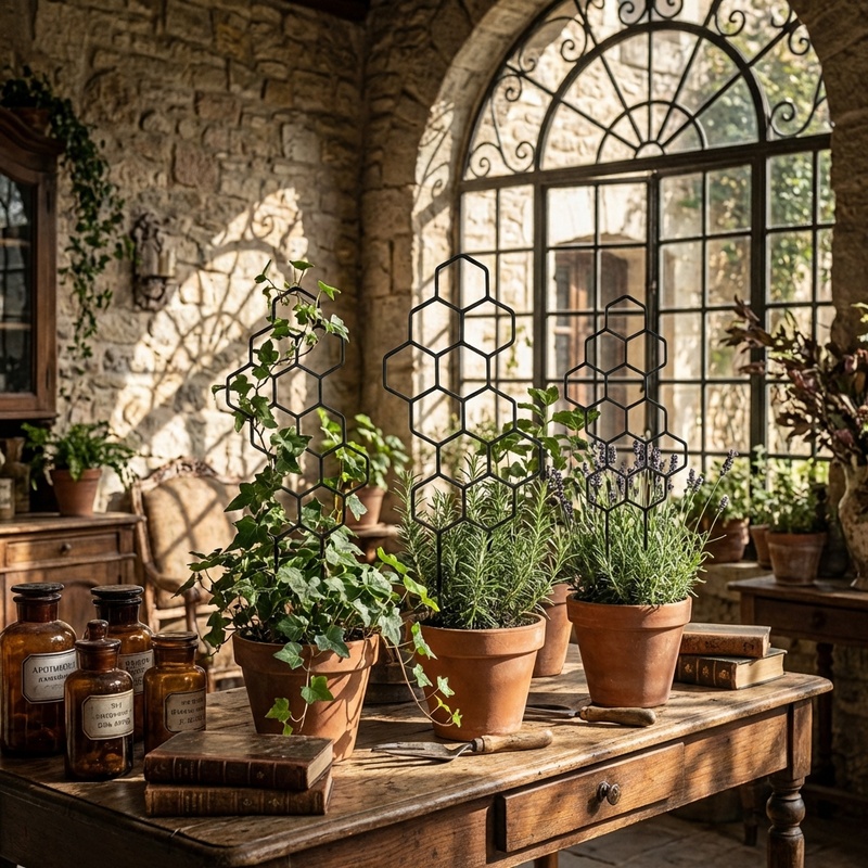 قطعتان من دعامات نباتات متسلقة - مراجعة Indoor Herb Garden وسعره
