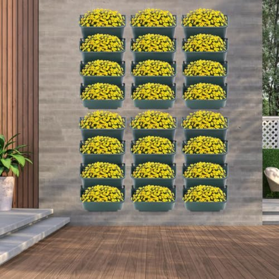 حاوية زراعة عمودية للشرفات الد - مراجعة Vertical Planter وسعره