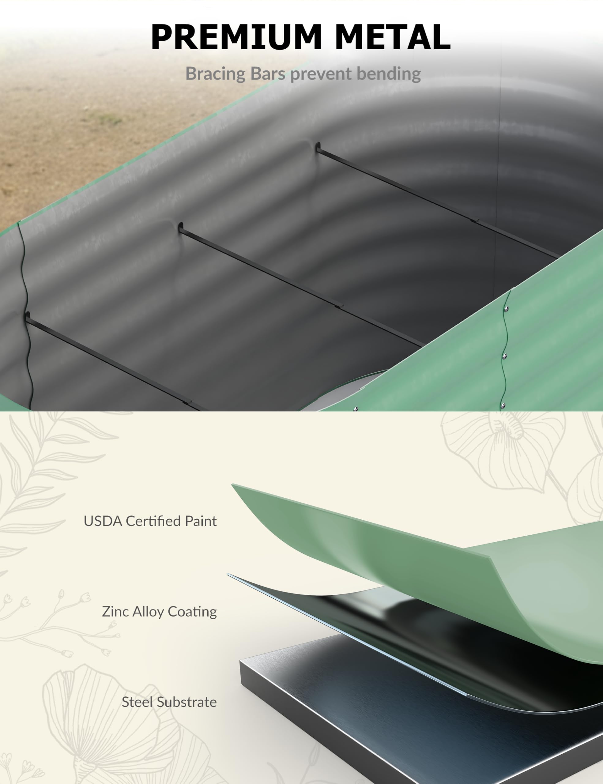 حوض زراعة مرتفع مجلفن مقاس 8×4 - مراجعة Raised Garden Bed وسعره