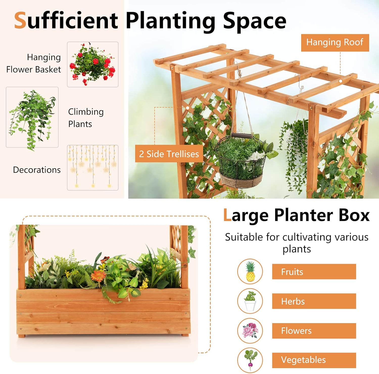 حوض زراعة خشبي مرتفع مع قوس شب - مراجعة Raised Garden Bed وسعره