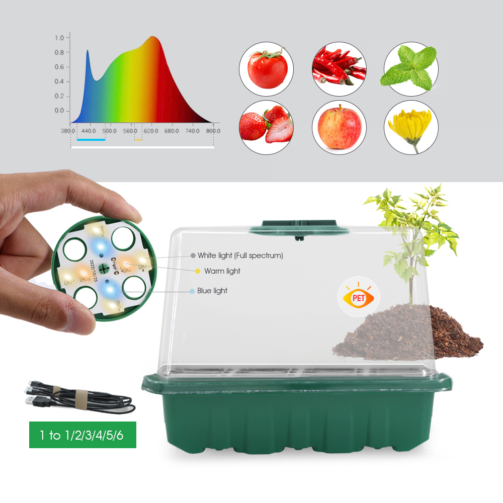 LED أواني الحضانة مع تنمو ضوء  - مراجعة Seed Starter Tray وسعره