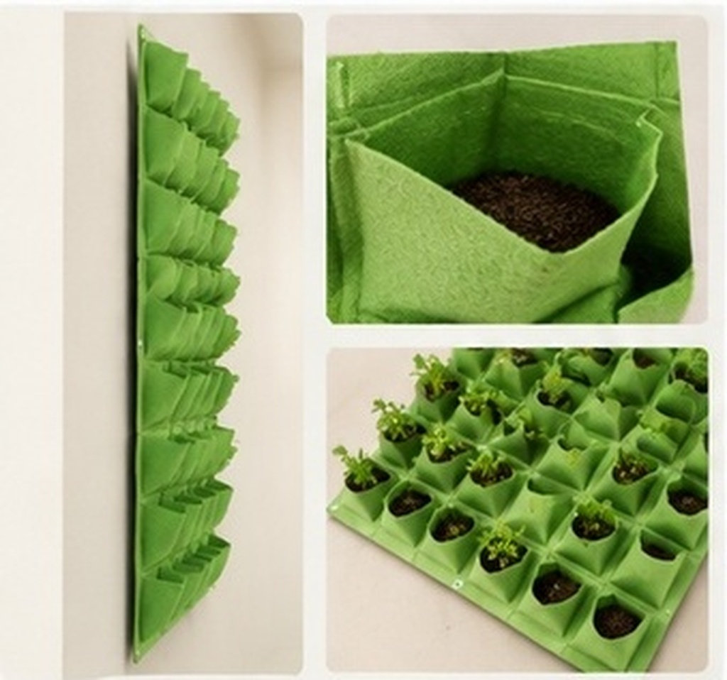 64 جيبًا، حقيبة زراعة مثبتة عل - مراجعة Vertical Planter وسعره
