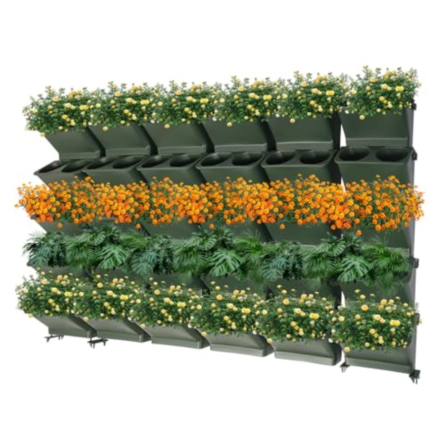 مزهرية جدارية عمودية للشرفة وا - مراجعة Vertical Planter وسعره
