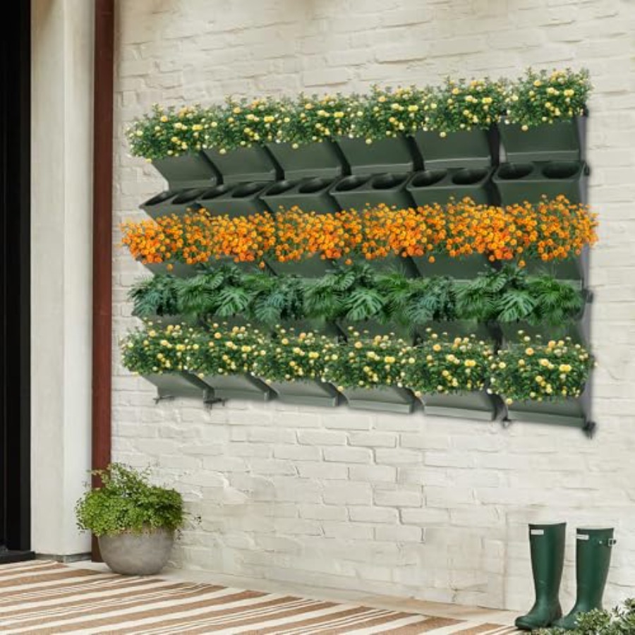 مزهرية جدارية عمودية للشرفة وا - مراجعة Vertical Planter وسعره